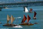 ID 6263 Anyone gazing across Auckland's Waitemata Harbour today could have been forgiven for thinking the next great wave of Polynesian migration had begun.

Four traditional ocean-going vaka (waka), each...